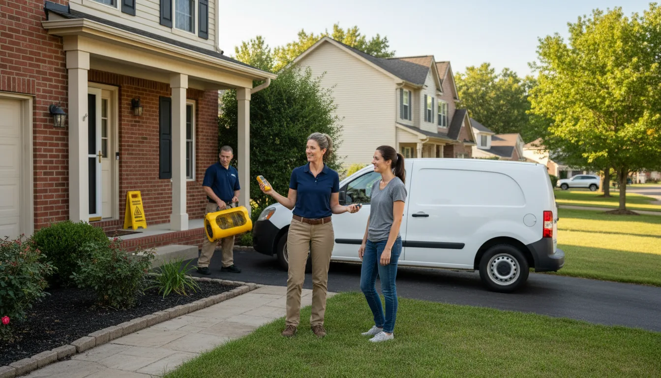 Residential water damage restoration in Romeoville, IL